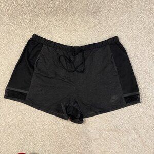 Nike Athletic Shorts - Women's Size Large - Charcoal and Black Mesh